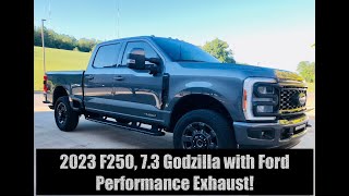 2023 F250 73 Godzilla with Ford Performance Exhaust [upl. by Other]