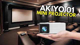 Il MINI PROIETTORE ECONOMICO e PORTATILE per il CINEMA a CASA TUA  AKIYO 01 MINI PROJECTOR LED [upl. by Idner739]