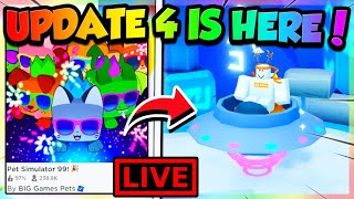 🔴LIVE  UPDATE 4 IS HERE in PET SIMULATOR 99 GIVEAWAYS amp GRINDING Roblox [upl. by Nellac]