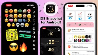 iOS Snapchat on Android Latest Version 2024  Dark Mode amp iOS Emojis  iPhone Snapchat Features 🌟 [upl. by Chaffinch]