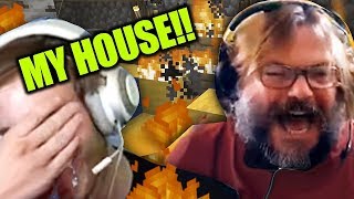 Jack Black BURNED down my Minecraft House [upl. by Aliet]