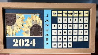 Make calendar using shadow box svg [upl. by Ashbey]