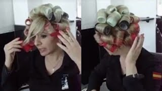 How To Use Velcro Rollers In your own Hair at home step by step 2020  hair rollers  curly  style [upl. by Ariaek]