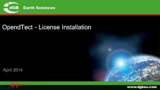 Webinar OpendTect License Installation [upl. by Lrub]