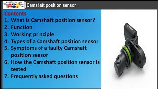 Camshaft position sensor [upl. by Einwat]