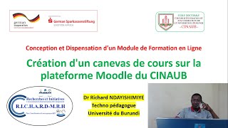 Création dun canevas de cours sur Moodle [upl. by Nilyarg]