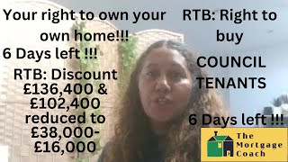 URGENT RTB Only 6 Days left to Apply before discount cuts 21112024 RTB Righttobuy budget2024 [upl. by Akinot688]