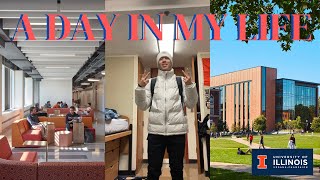 【A DAY IN MY LIFE】A freshman at University of Illinois UrbanaChampaign  School Life [upl. by Fortunna135]