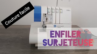 ENFILAGE de la SURJETEUSE PFAFF element 1230 OL [upl. by Phyllida]