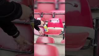 Stadium seats cleaning process amazingfacts factsinhindi facts interestingfacts [upl. by Fidellas628]