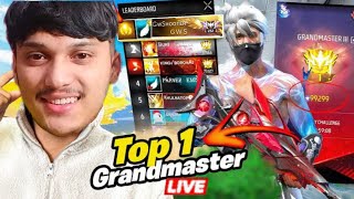 🔴Live Dominating Top 1 Grandmaster V Badge Lobby🗿😤Serious Grandmaster Pushing😡Garena Free Fire [upl. by Ynafetse472]