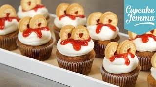 How to Make a Jammie Dodger Cupcake  Cupcake Jemma [upl. by Acinad]