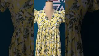 V neck smock Dress fashion neckdesigne smockdressyoutubeshorts viralvideo shorts diydress [upl. by Fredela802]