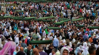 Srebrenica victims laid to rest at memorial 18 years after massacre [upl. by Aneis41]