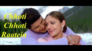 Chhoti Chhoti Raatein Full Song Lyrical  Tum Bin Sonu Nigam  Anuradha Paudwal Love Song [upl. by Nordine]