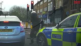 UK Police Drive Into Moped Thief [upl. by Kiyoshi]