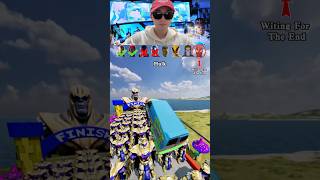 Super Heros Cars vs 500 Thanos vs Jump Challenge😎❌😱shorts beamngdrive [upl. by Nosnek]