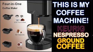 4 IN 1 COFFEE MAKER MULTI CAPSULE KEURIG NESPRESSO GROUND COFFEE [upl. by Attenreb]