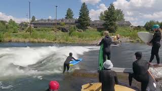 Boogie Boarding  Bend Whitewater Park [upl. by Goldi746]