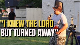 Testimony Of Backsliding BUT This Happened Street Preacher Bringing Hope [upl. by Allicirp]