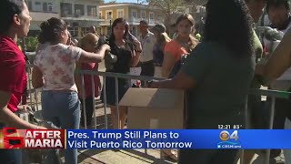 Pres Trump Defends Federal Aid Response In Puerto Rico [upl. by Amaleta]