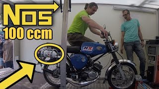 NOS  Lachgaseinspritzung  Simson 100ccm  Prüfstand  Lachgas [upl. by Anitsirk883]