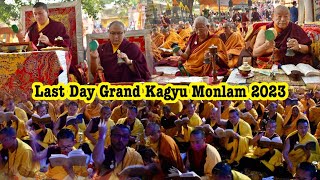 Last Day Grand Kagyu Monlam 2023 Karmapa Thrinely Thaye Dorje KHENNO  Bodhgaya India 🇮🇳 [upl. by Margot440]