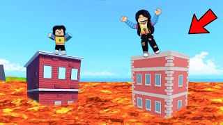 SOBREVIVO al TSUNAMI de LAVA EXTREMO con mi hermanita en roblox  paolazgames [upl. by Jeremie]