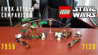 LEGO Star Wars Ewok Attack 7956 amp 7139 Comparison [upl. by Ping553]