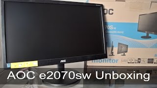 AOC e2070sw 195 inch LED Monitor  Unboxing India [upl. by Orfurd899]