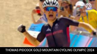 thomas pidcock cycling mountain bike Olympic 2024 [upl. by Hayidah]