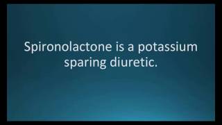 How to pronounce spironolactone Aldactone Memorizing Pharmacology Flashcard [upl. by Apilef]