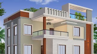 Corner 3d Elevation Design with Floor plan SA home design [upl. by Aniteb]