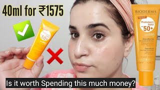 Bioderm Photoderm max Aquafluide SPF 50 Review India  Best Sunscreen for oily skin  Bhawna sharma [upl. by Eerazed]