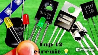 12 amazing electronic💡 circuits CCFElectric [upl. by Yadroc956]