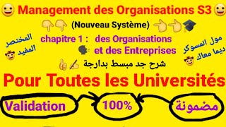 Management des Organisations S3  Cours Résumé MixChapitre 1 Pour Toutes les Universités au Maroc [upl. by Ndnarb]