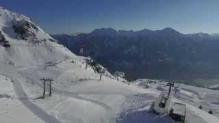 Haitzingalm im Skigebiet Schlossalm Bad Hofgastein  stock footage [upl. by Ode]