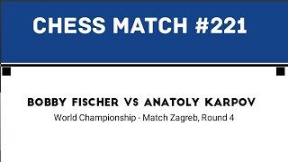 Bobby Fischer vs Anatoly Karpov • World Championship  Match Zagreb Round 4 [upl. by Adamec439]