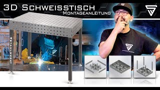 STAHLWERK 3D Schweißtisch WT100 3D ST Montagetisch DIY Bausatz mit D16 Lochsystem [upl. by Wallach]