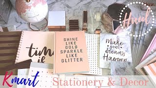 HAUL  Kmart Rose Gold Decor and Stationery [upl. by Nymsaj]