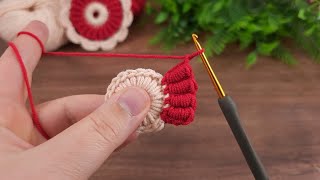 the easiest crochet spiral pattern flower model crochet knitting [upl. by Sokem]