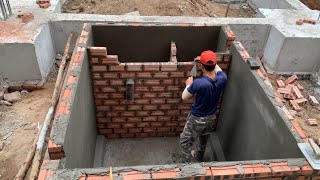 Construction Techniques And Finishing Septic Tanks For Toilet  How To Build A Great Septic Tank [upl. by Cyrilla]