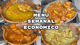 MENÚ SEMANAL ECONÓMICO CON 150 PESOS 3750 A LA SEMANAFABI CEA [upl. by Yenhpad475]