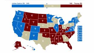 Alternate History 2020 Election Prediction  Julian Castro vs Donald Trump [upl. by Napoleon]