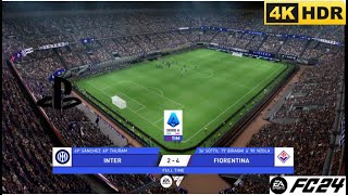 EA Sports Fc24  Inter Milan VS Fiorentina Lega Serie A Full Match  Ps4 Pro GamePlay [upl. by Christel]