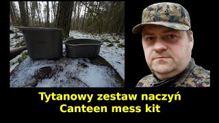 Tytanowy zestaw naczyń Canteen mess kit  Lixada [upl. by Yevad]