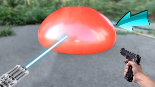 XXL Ballon voller Aqualinos mit Luftpistole und Laser platzbar 🍎 [upl. by Pavkovic]