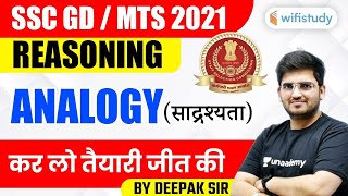 Analogy  Reasoning  SSC GD MTS 2021  wifistudy  Deepak Tirthyani [upl. by Ynner]