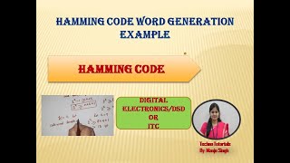 U1L8  Hamming codeword Generation  Hamming Code  Error Control Coding [upl. by Aggri490]