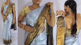 Banarasi Silk Saree Draping Tutorial For Beginners Step By Step Saree Draping Tutorial For Beginners [upl. by Lennox337]